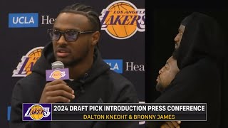 Bronny James amp Dalton Knecht FULL Lakers Introduction Press Conference [upl. by Allisan656]