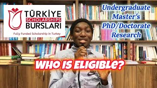 Criteria For Turkiye Burslari Scholarships 2024 [upl. by Lleryt]