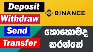 Binance how to  DepositWithdrawSendTransfer Learn [upl. by Ledah687]