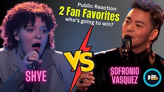 Fans React Sofronio vs Shye Who Will Dominate The Voice Finale [upl. by Agiaf]