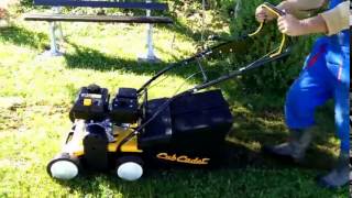 Cub Cadet CCV40B Petrol Lawn Scarifier [upl. by Lellih]