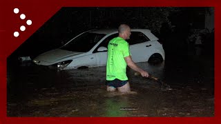 Maltempo fiume dacqua e fango per le strade di Gussago Brescia [upl. by Adnilam244]