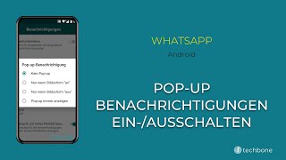 PopupBenachrichtigungen einausschalten  WhatsApp Android [upl. by Aivekal239]