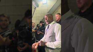 FRANK BRUNO ARRIVES AT ANTHONY JOSHUA vs ROBERT HELENIUS 🏟️ [upl. by Khalid]