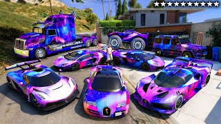 GTA 5  Stealing GALAXY Modified LUXURY Cars with Franklin Real Life Cars 174 [upl. by Fini]