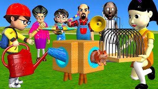 Scary Teacher 3D Squid Game Challenge Catching Rodents in Wooden Pipes to Cage 5 Consecutive Times [upl. by Farnsworth]