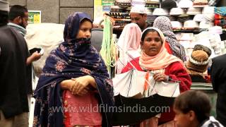 Hazrat Nizamuddin Basti market bustling with shoppers [upl. by Bordy284]