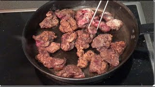 How to make chicken liver  in a Carbon Steel Pan Pan made by Kockums Jernverk Sweden [upl. by Cuttler]