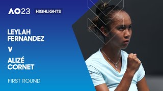 Leylah Fernandez v Alizé Cornet Highlights  Australian Open 2023 First Round [upl. by Fachan]