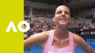 Karolina Pliskova oncourt interview 2R  Australian Open 2019 [upl. by Hgeilyak369]