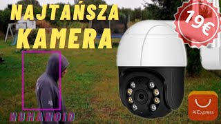 TEST  NAJTAŃSZA zewnętrzna kamera obrotowa PTZ WiFi IP 1080P humanoid iCSee z aliexpress za 88 PLN [upl. by Titus]