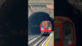 London Underground  S Stock train on Hammersmith amp City line approaching at Barbican station [upl. by Armyn469]