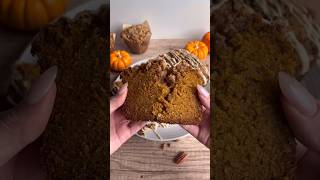 Pecan Streusel Pumpkin Bread with Maple Icing 🎃🍂 [upl. by Dercy]