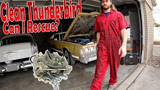 Pristine 73 Thunderbird Rescue  Can a Millineial Mechanic tune and rebuild a carb Powered by T500 [upl. by Gniy]