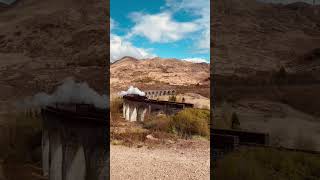 The Jacobite Express passing over Glenfinnan viaduct ExploringScotland Scotland glenfinnanviaduct [upl. by Kenison]