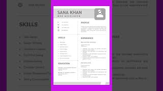 create best resume in word  word best resume template [upl. by Tarrah]