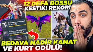 YENÄ° MODDA 12 DEFA BOSSU KESÄ°P EN NADÄ°R MOR KANAT VE KURTU AÃ‡TIK ðŸ˜± DÃœNYADA Ä°LK  PUBG MOBILE [upl. by Irovi]