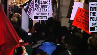 Poll Tax Demonstrations  Newham Council meeting  Southwark Council  Poll Tax  TN90049011 [upl. by Jelle]