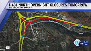 I81 north overnight closures tomorrow [upl. by Ydur460]