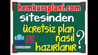 Hem Kurs Planı Sitesinden Kurs Plani Hazirlamak [upl. by Desdamona671]