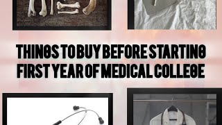 Things to buy before starting first year of medical college mbbs medicalcollege psgimsr medico [upl. by Guinna499]