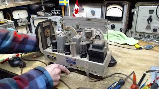 Canadian GE KL500 Multiband Tube Radio Video 1  Checkout and Power Up Attempt [upl. by Eeniffar462]