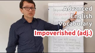 Impoverished adj  Advanced English Vocabulary  One Minute Videos [upl. by Donough84]