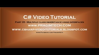 Part 35  C Tutorial  Multiple class inheritance using interfacesavi [upl. by Johnstone]