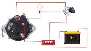 12v 80A Denso Alternator Wiring Diagram  How to Wire 3 Pin Alternator  Car Alternator Wiring [upl. by Adnil]