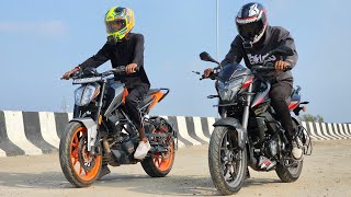 2024 Pulsar Ns200 Vs Duke 200 Race  Comparison [upl. by Tereve]