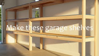 Simple Shelf Huge Difference Wood DIY Garage Shelf Plan [upl. by Nolasba]