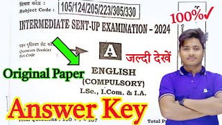 12th Class English Question Paper Solution For Sent Up Exam 2024  English Answer Key Class 12 [upl. by Yenhoj]