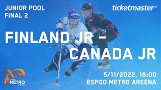 WRC2022 Junior Pool 2 Final Finland Jr vs Canada Jr [upl. by Recneps2]