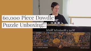 60000 Piece Jigsaw Puzzle Unboxing the Worlds Newest Largest Jigsaw Puzzle by Dowdle [upl. by Irrehs]