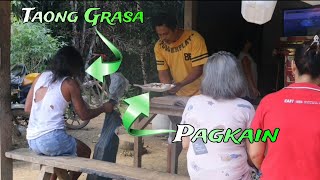 TAONG GRASA BINIGYAN NG PAGKAIN KAYA NAGPAKITANG GILAS AGAD subrang bait naman nila grabi BIG SALUTE [upl. by Naesad]