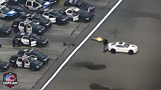 MOST BRUTAL chase I have ever seen HighSpeed Police Chases Caught On Dashcam 2024 [upl. by Skcirdnek]