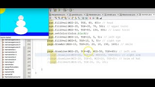 Java  Lesson 6  CH 3 Program Demonstrations  Einstein and Snowman [upl. by Ahsinyd476]