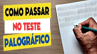 COMO PASSAR NO TESTE PALOGRÁFICO  PSICOTÉCNICO DETRAN CONCURSO E VAGA DE EMPREGO 2023 [upl. by Arenahs]