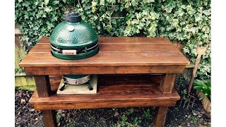 Big Green Egg DIY Table Project Timelapse [upl. by Eisnil216]