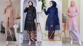 KEBAYA TUNIK MODERN  KEBAYA BROKAT TUNIK TERBARU [upl. by Zigrang]