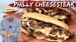 Classic Philly Cheesesteak with a Cowboy Twist Plus Homemade Cheese Sauce [upl. by Nnaycnan253]