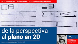 Perspectiva arquitectónica y dibujo bidimensional Del dibujo 3D al dibujo 2D [upl. by Ennazzus]