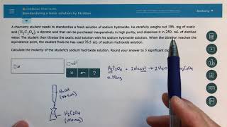 ALEKS  Standardizing a Base Solution by Titration [upl. by Ginnifer]