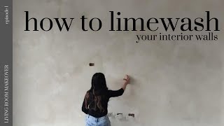 LIMEWASH PAINTING  Living Room Makeover Episode1 [upl. by Towroy903]