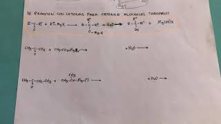 Síntesis de Grignard con cetonas para obtener alcoholes terciarios [upl. by Amandie]