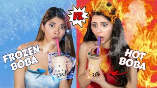 Eating Only HOT vs COLD Food Challenge [upl. by Nasar713]