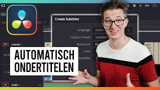 Nederlandse ONDERTITELING genereren in ENKELE MINUTEN met AI in DaVinci Resolve 185 [upl. by Adialeda]