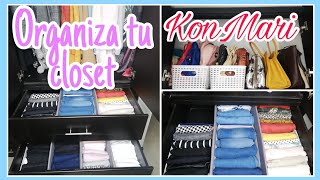 COMO ORGANIZAR UN CLOSET PEQUEÑO 🧺  IDEAS PARA ORGANIZAR UN CLOSET PEQUEÑO👖METODO MARIE KONDO [upl. by Anilehs]