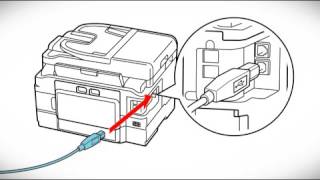 Epson WorkForce WF3620  Wireless Setup Using a Temporary USB Connection [upl. by Sloatman]