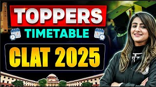 CLAT 2025 Toppers Daily Timetable For CLAT  Best Timetable to Crack CLAT [upl. by Ahsikel]